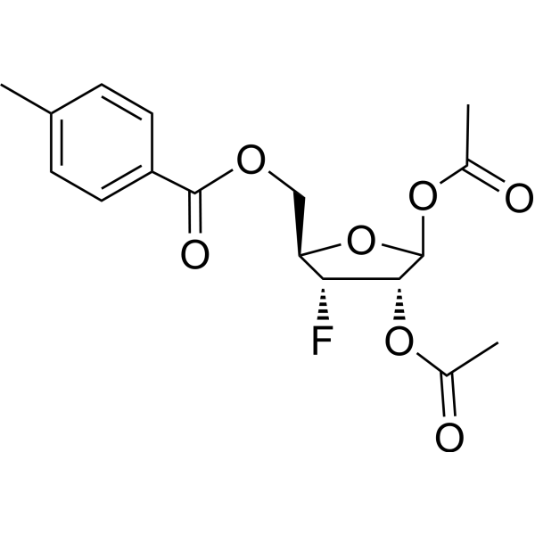 1,2-Di-O-acetyl-3-deoxy-3-fluoro-5-O-(4-methyl)benzoyl-D-ribofuranose 1612192-28-5